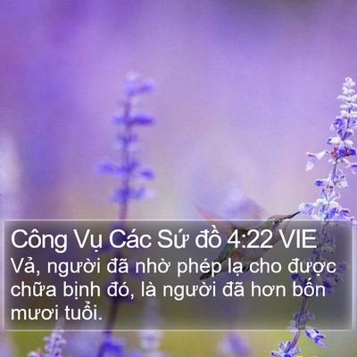Công Vụ Các Sứ đồ 4:22 VIE Bible Verse Image