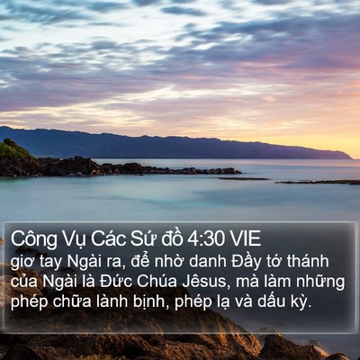 Công Vụ Các Sứ đồ 4:30 VIE Bible Verse Image