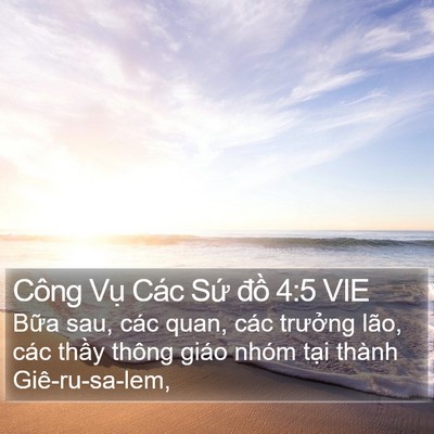 Công Vụ Các Sứ đồ 4:5 VIE Bible Verse Image