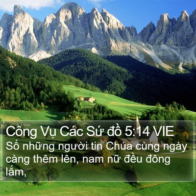 Công Vụ Các Sứ đồ 5:14 VIE Bible Verse Image