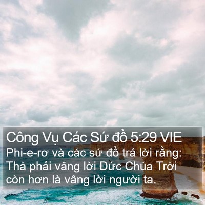 Công Vụ Các Sứ đồ 5:29 VIE Bible Verse Image