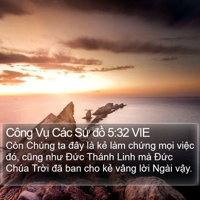 Công Vụ Các Sứ đồ 5:32 VIE Bible Verse Image