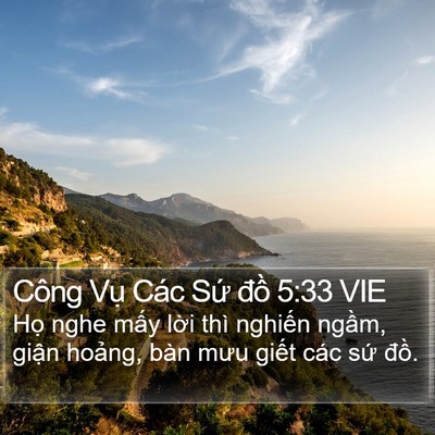 Công Vụ Các Sứ đồ 5:33 VIE Bible Verse Image