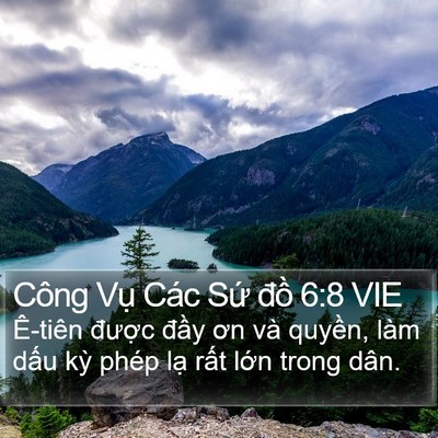 Công Vụ Các Sứ đồ 6:8 VIE Bible Verse Image