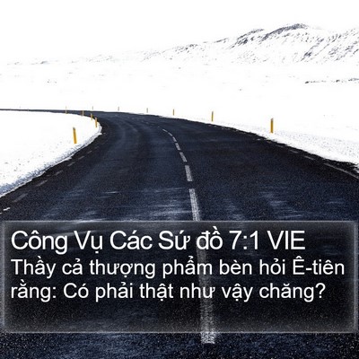 Công Vụ Các Sứ đồ 7:1 VIE Bible Verse Image
