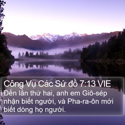 Công Vụ Các Sứ đồ 7:13 VIE Bible Verse Image