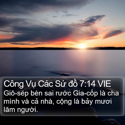 Công Vụ Các Sứ đồ 7:14 VIE Bible Verse Image