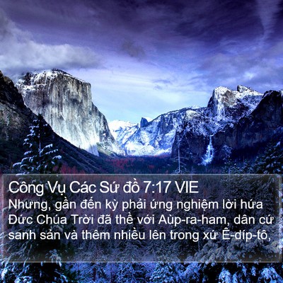 Công Vụ Các Sứ đồ 7:17 VIE Bible Verse Image