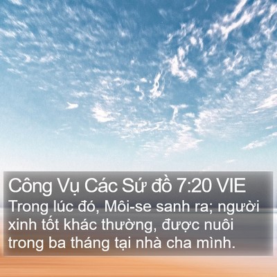 Công Vụ Các Sứ đồ 7:20 VIE Bible Verse Image