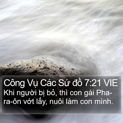 Công Vụ Các Sứ đồ 7:21 VIE Bible Verse Image