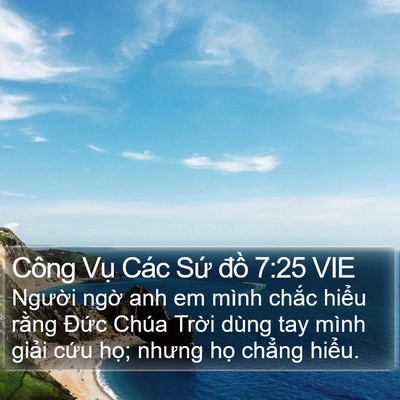 Công Vụ Các Sứ đồ 7:25 VIE Bible Verse Image