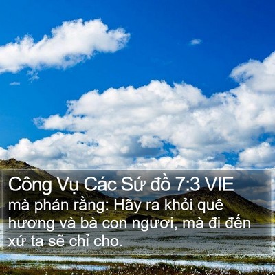 Công Vụ Các Sứ đồ 7:3 VIE Bible Verse Image