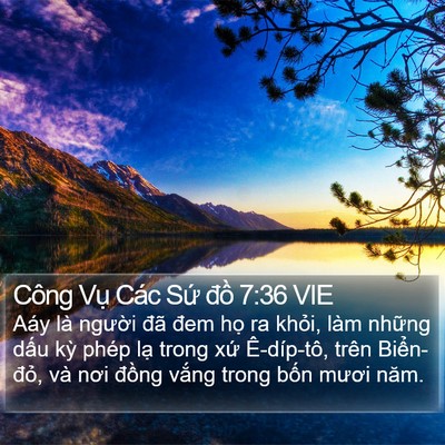 Công Vụ Các Sứ đồ 7:36 VIE Bible Verse Image