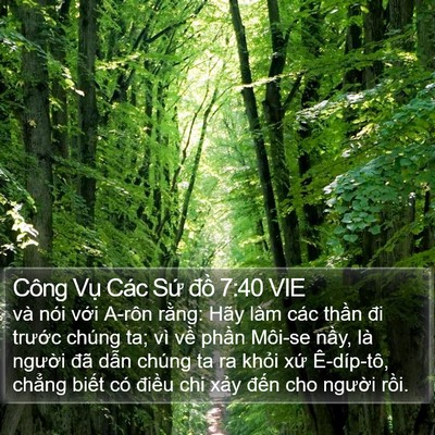 Công Vụ Các Sứ đồ 7:40 VIE Bible Verse Image