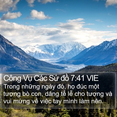 Công Vụ Các Sứ đồ 7:41 VIE Bible Verse Image