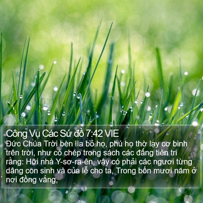 Công Vụ Các Sứ đồ 7:42 VIE Bible Verse Image