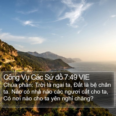 Công Vụ Các Sứ đồ 7:49 VIE Bible Verse Image