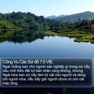 Công Vụ Các Sứ đồ 7:5 VIE Bible Verse Image