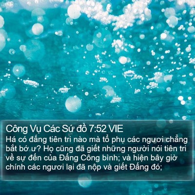 Công Vụ Các Sứ đồ 7:52 VIE Bible Verse Image