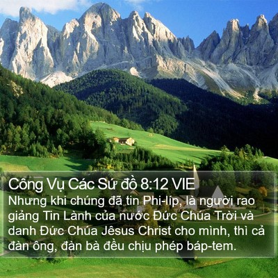 Công Vụ Các Sứ đồ 8:12 VIE Bible Verse Image