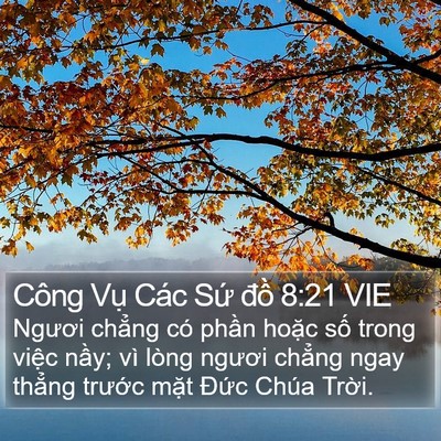 Công Vụ Các Sứ đồ 8:21 VIE Bible Verse Image