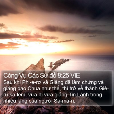 Công Vụ Các Sứ đồ 8:25 VIE Bible Verse Image