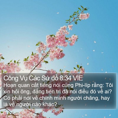 Công Vụ Các Sứ đồ 8:34 VIE Bible Verse Image