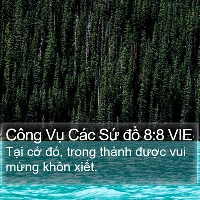 Công Vụ Các Sứ đồ 8:8 VIE Bible Verse Image