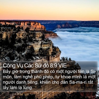 Công Vụ Các Sứ đồ 8:9 VIE Bible Verse Image