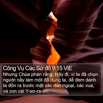 Công Vụ Các Sứ đồ 9:15 VIE Bible Verse Image