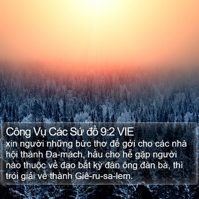 Công Vụ Các Sứ đồ 9:2 VIE Bible Verse Image