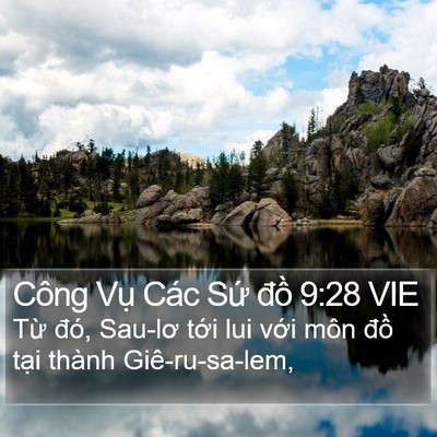 Công Vụ Các Sứ đồ 9:28 VIE Bible Verse Image