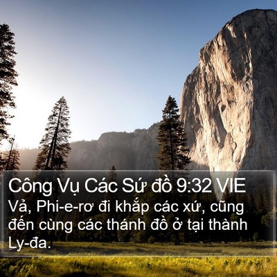 Công Vụ Các Sứ đồ 9:32 VIE Bible Verse Image