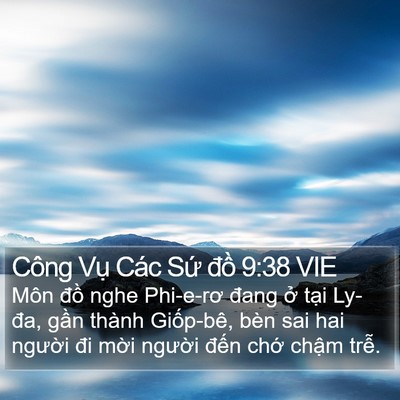Công Vụ Các Sứ đồ 9:38 VIE Bible Verse Image