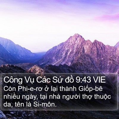 Công Vụ Các Sứ đồ 9:43 VIE Bible Verse Image