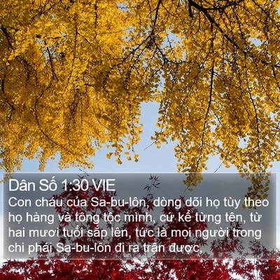 Dân Số 1:30 VIE Bible Verse Image