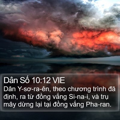 Dân Số 10:12 VIE Bible Verse Image