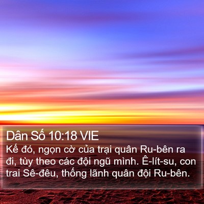 Dân Số 10:18 VIE Bible Verse Image