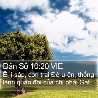 Dân Số 10:20 VIE Bible Verse Image