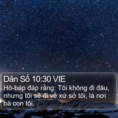 Dân Số 10:30 VIE Bible Verse Image