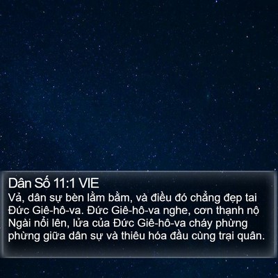 Dân Số 11:1 VIE Bible Verse Image