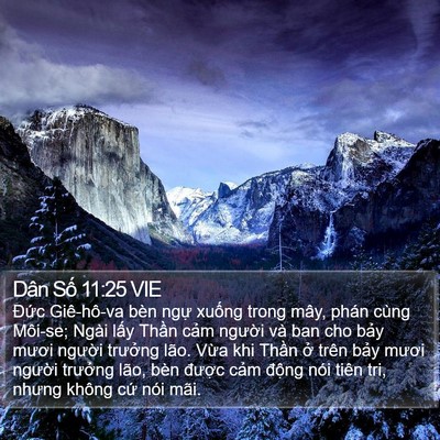 Dân Số 11:25 VIE Bible Verse Image