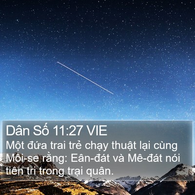 Dân Số 11:27 VIE Bible Verse Image