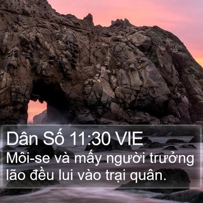 Dân Số 11:30 VIE Bible Verse Image