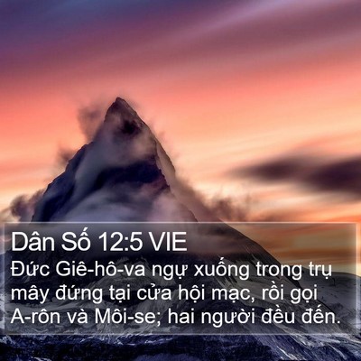 Dân Số 12:5 VIE Bible Verse Image