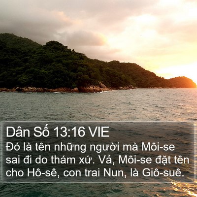 Dân Số 13:16 VIE Bible Verse Image