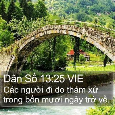 Dân Số 13:25 VIE Bible Verse Image