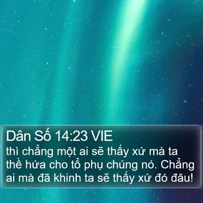 Dân Số 14:23 VIE Bible Verse Image