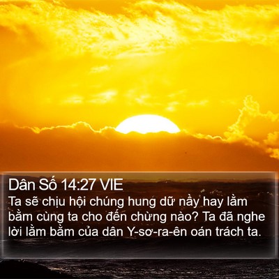 Dân Số 14:27 VIE Bible Verse Image