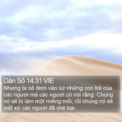Dân Số 14:31 VIE Bible Verse Image